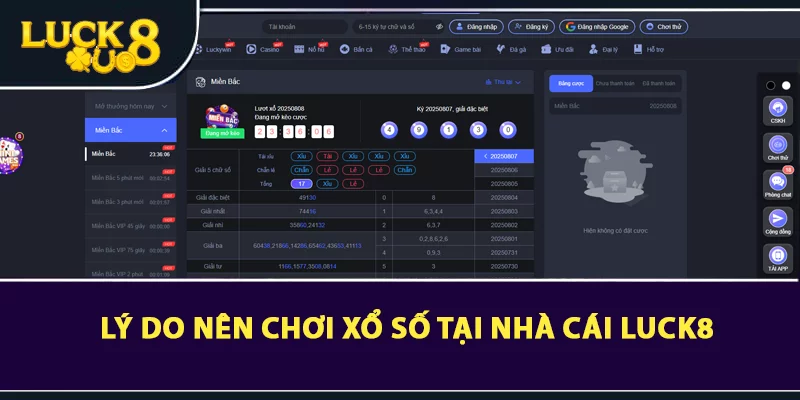 Lý do nên chơi xổ số tại nhà cái LUCK8 